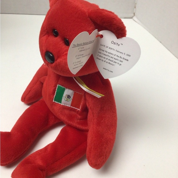 Ty Beanie Baby Retired Osito 1999 Mexico Bear - Picture 2 of 3